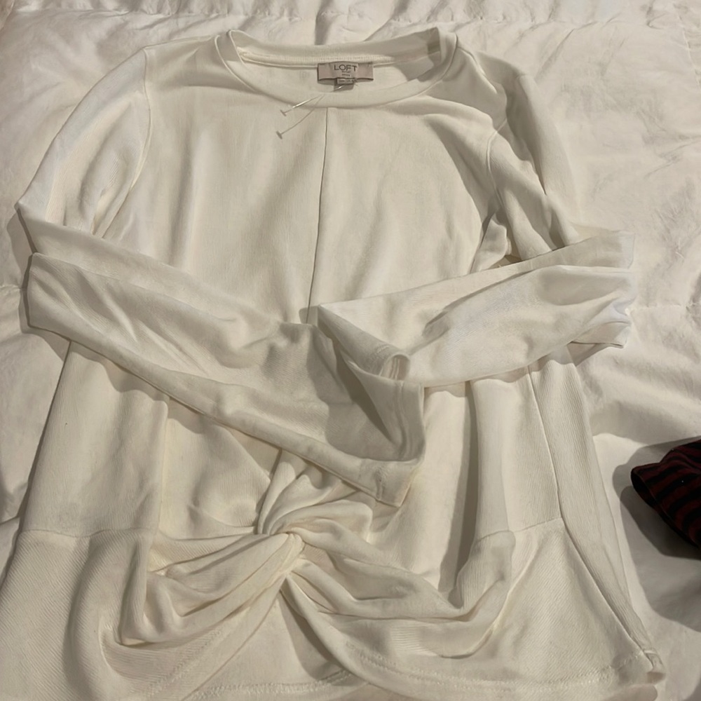 New without tags white loft top